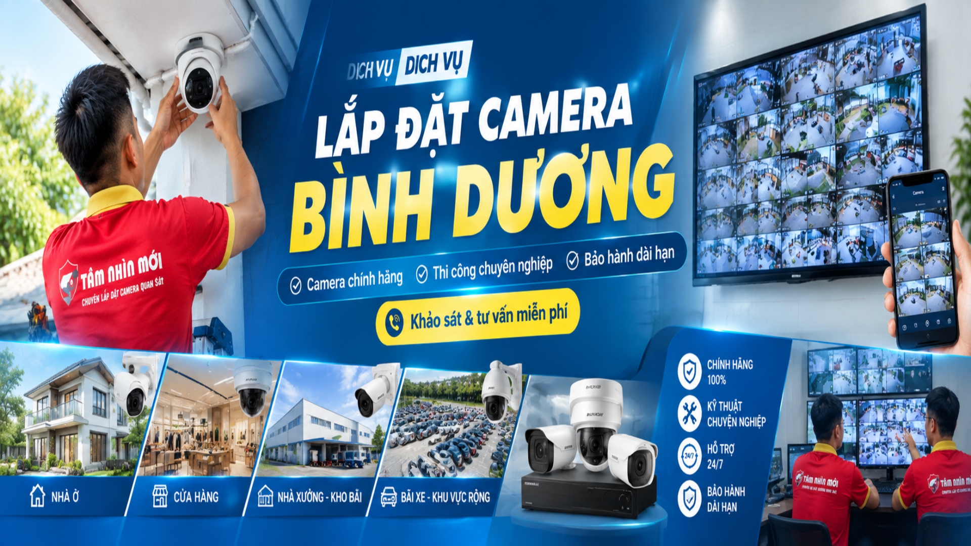 Lắp camera nhà xưởng Bình Dương