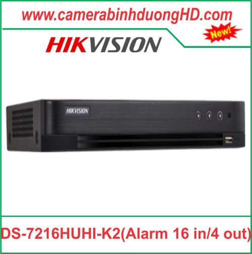 Thiết bị ghi hình DS-7216HUHI-K2 (Alarm 16 in/ 4 out)